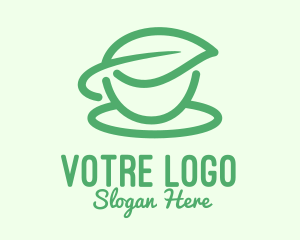 Green Herbal Tea Cup Logo