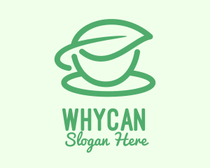 Green Herbal Tea Cup Logo