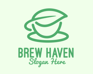 Coffeehouse - Green Herbal Tea Cup logo design