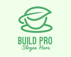 Green Herbal Tea Cup logo design