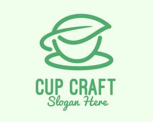 Cup - Green Herbal Tea Cup logo design