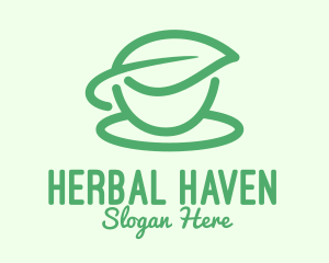 Herbal - Green Herbal Tea Cup logo design