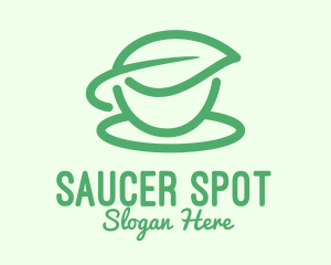 Saucer - Green Herbal Tea Cup logo design