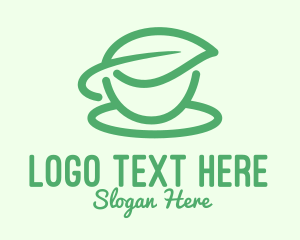Vegan - Green Herbal Tea Cup logo design