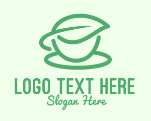 Green Herbal Tea Cup Logo