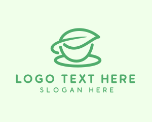 Green Herbal Tea Cup logo design