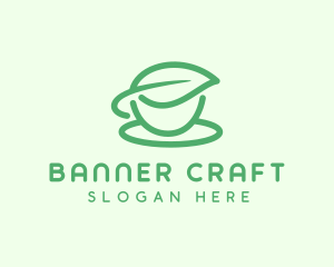 Green Herbal Tea Cup logo design