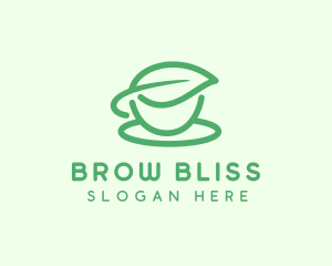 Green Herbal Tea Cup logo design