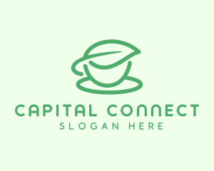 Green Herbal Tea Cup logo design