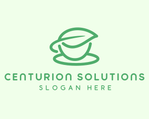 Green Herbal Tea Cup logo design