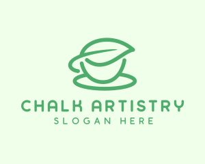 Green Herbal Tea Cup logo design