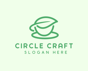 Green Herbal Tea Cup logo design