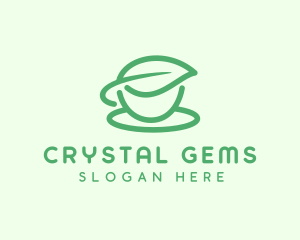 Green Herbal Tea Cup logo design