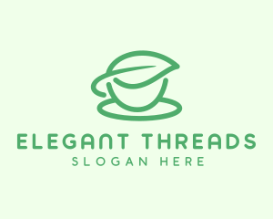 Green Herbal Tea Cup logo design