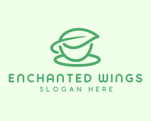 Green Herbal Tea Cup logo design