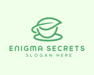 Green Herbal Tea Cup logo design