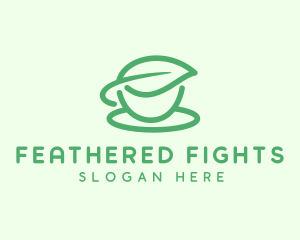 Green Herbal Tea Cup logo design