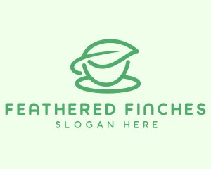 Green Herbal Tea Cup logo design