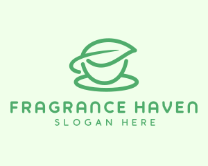 Green Herbal Tea Cup logo design