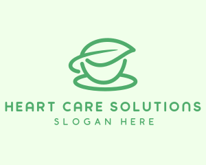 Green Herbal Tea Cup logo design