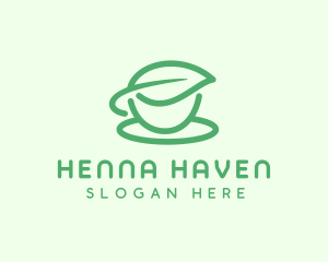 Green Herbal Tea Cup logo design