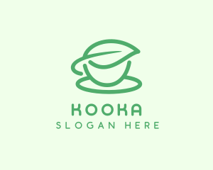 Green Herbal Tea Cup logo design