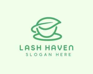 Green Herbal Tea Cup logo design