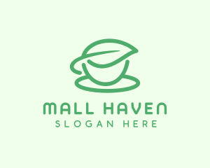 Green Herbal Tea Cup logo design