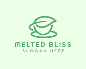 Green Herbal Tea Cup logo design