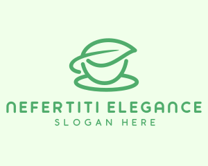 Green Herbal Tea Cup logo design