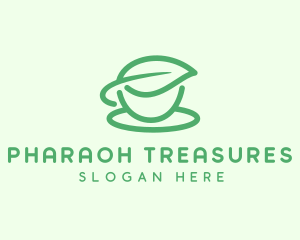 Green Herbal Tea Cup logo design