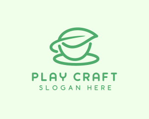 Green Herbal Tea Cup logo design