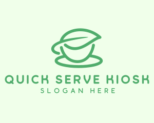 Green Herbal Tea Cup logo design