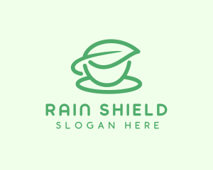 Green Herbal Tea Cup logo design