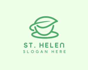 Green Herbal Tea Cup logo design