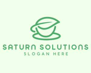 Green Herbal Tea Cup logo design