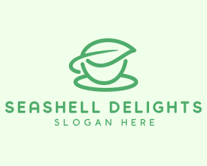 Green Herbal Tea Cup logo design