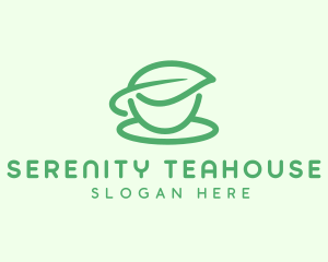 Green Herbal Tea Cup logo design