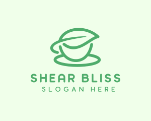 Green Herbal Tea Cup logo design