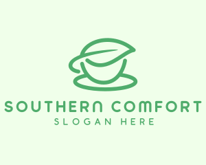 Green Herbal Tea Cup logo design