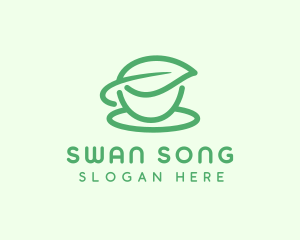 Green Herbal Tea Cup logo design