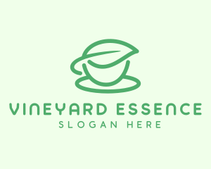 Green Herbal Tea Cup logo design