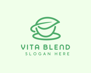 Green Herbal Tea Cup logo design