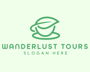 Green Herbal Tea Cup logo design