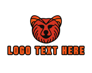 Fur - Orange Furry Bear Animal logo design