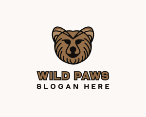 Grizzly Bear Animal logo design