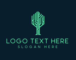 Biotechnology - Tree Circuit Tech logo design