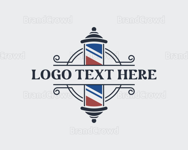 Barber Pole Hair Logo