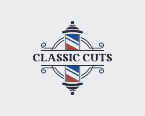 Barber Pole Hair logo design