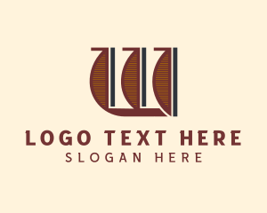 Interior Designer - Retro Decor Letter W logo design